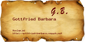 Gottfried Barbara névjegykártya